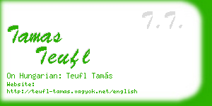tamas teufl business card